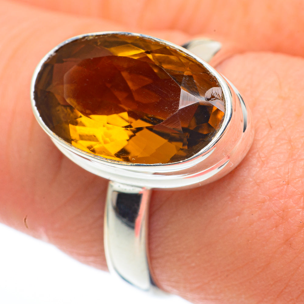 Mandarin Citrine Rings handcrafted by Anasilvercos - RING61231