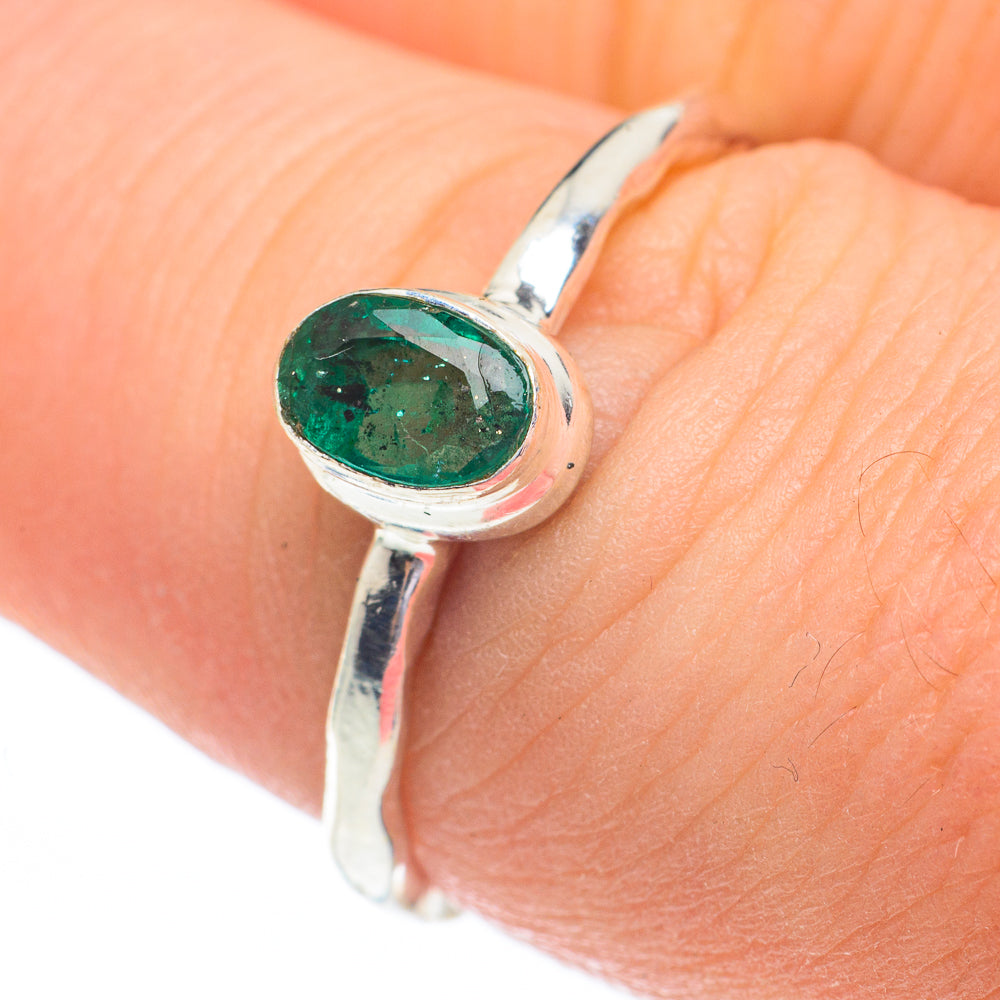 Zambian Emerald Rings handcrafted by Anasilvercos - RING61251