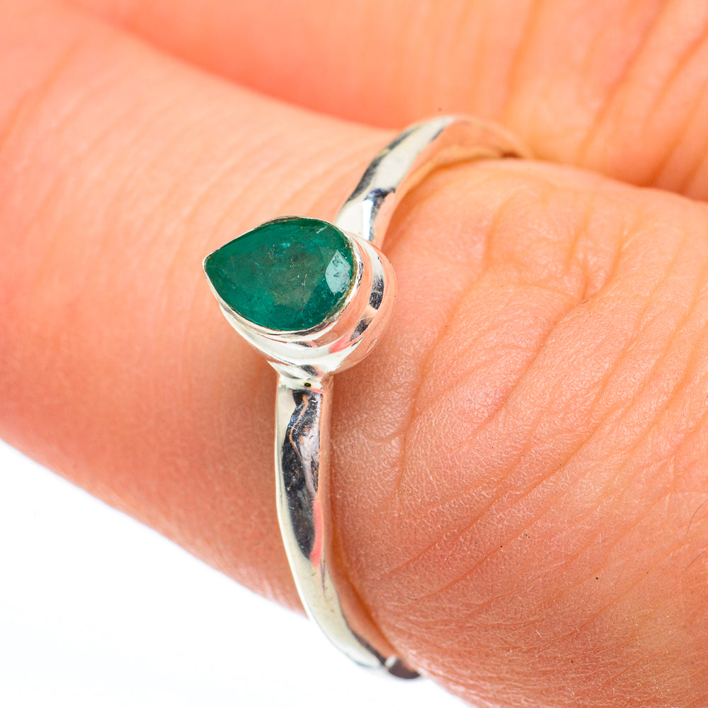 Zambian Emerald Rings handcrafted by Anasilvercos - RING61284