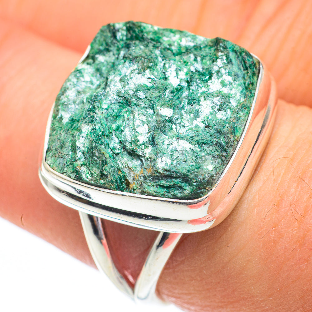 Green Fuchsite Rings handcrafted by Anasilvercos - RING61285