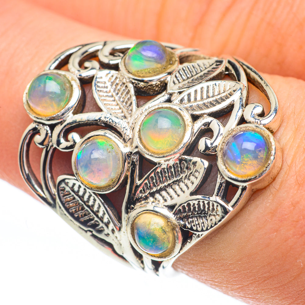 Ethiopian Opal Rings handcrafted by Anasilvercos - RING61296