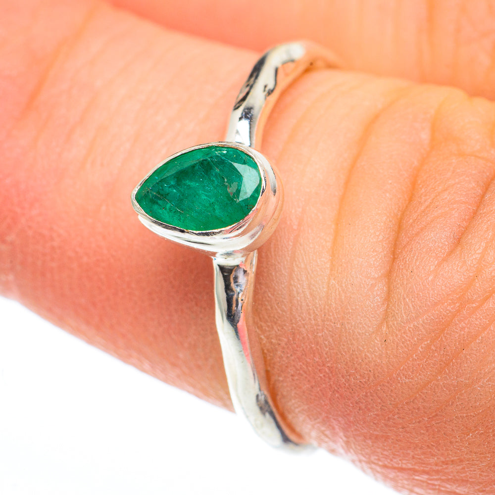 Zambian Emerald Rings handcrafted by Anasilvercos - RING61300