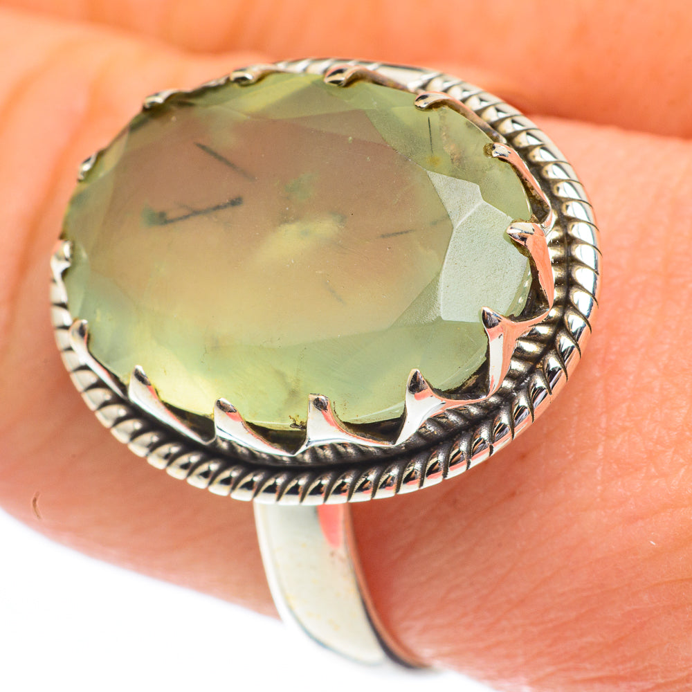 Prehnite Rings handcrafted by Anasilvercos - RING61301