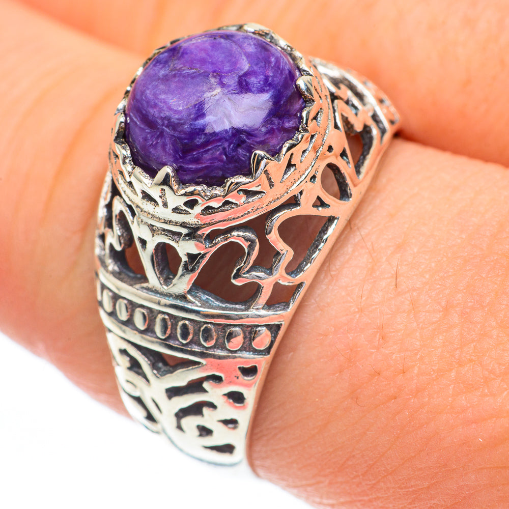Charoite Rings handcrafted by Anasilvercos - RING61306