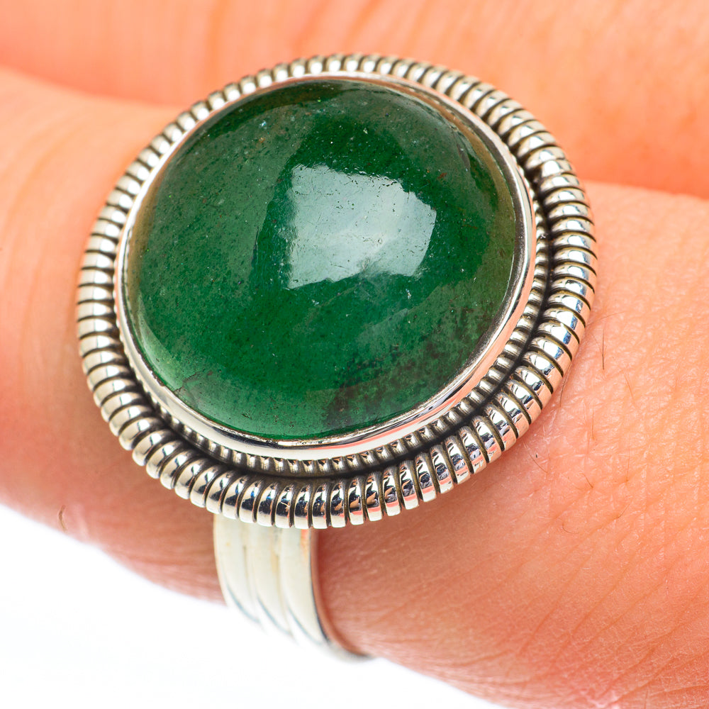 Green Aventurine Rings handcrafted by Anasilvercos - RING61336