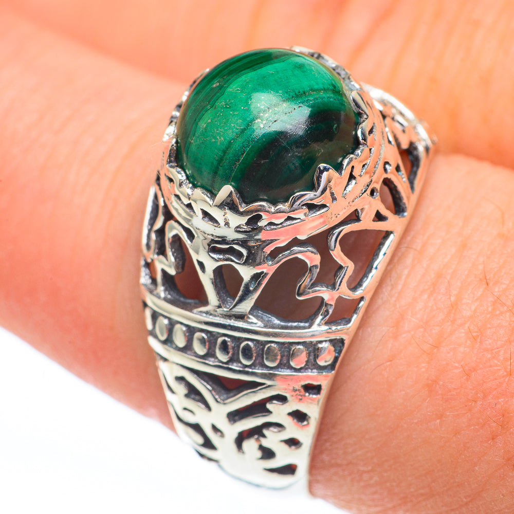 Malachite Rings handcrafted by Anasilvercos - RING61355