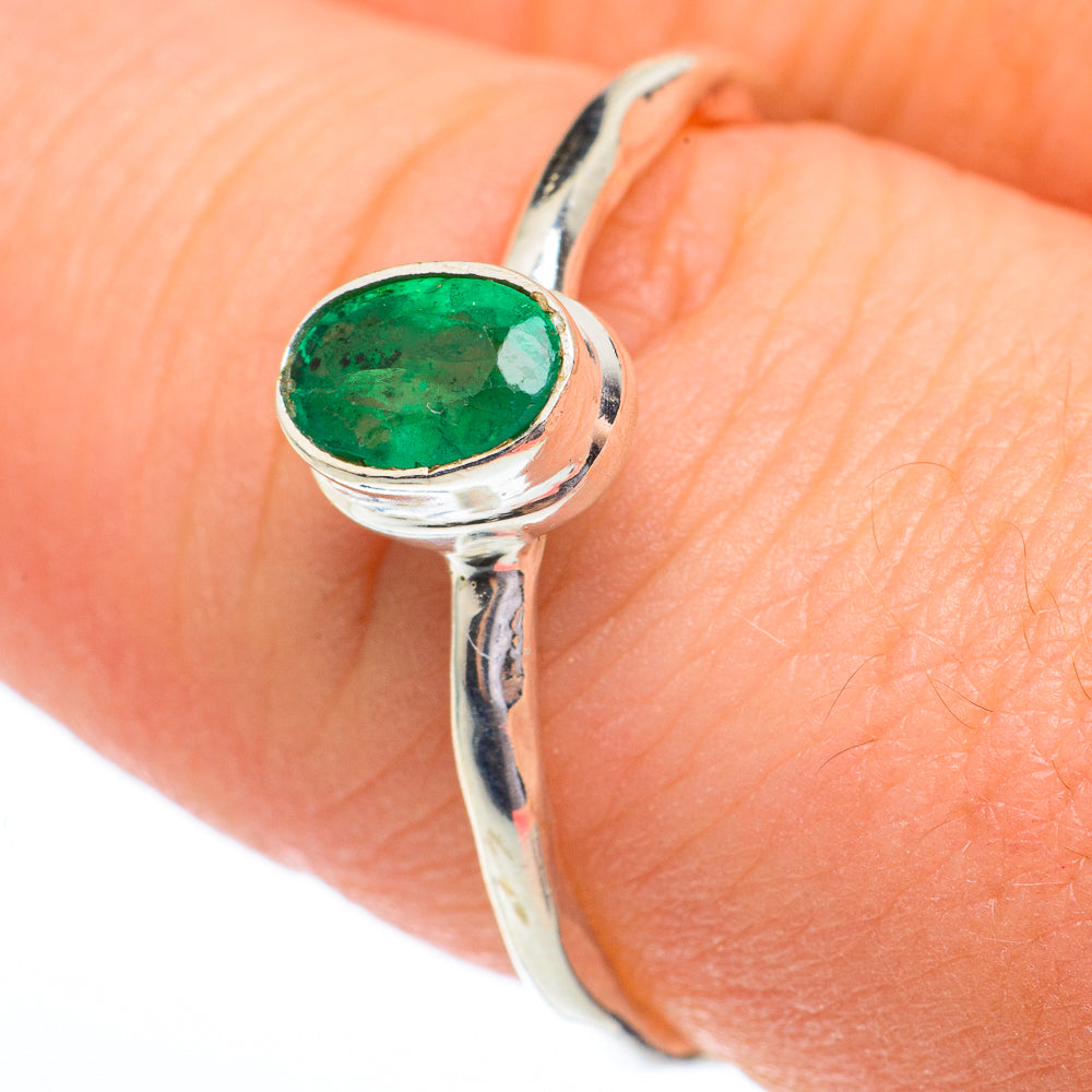 Zambian Emerald Rings handcrafted by Anasilvercos - RING61367