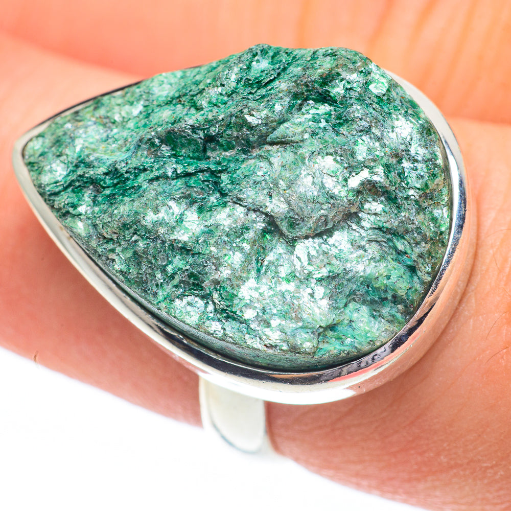 Green Fuchsite Rings handcrafted by Anasilvercos - RING61369
