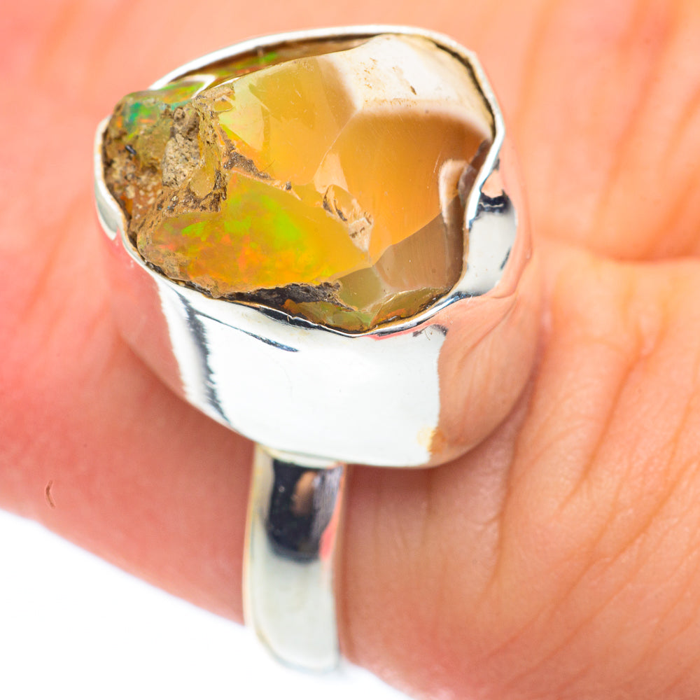 Ethiopian Opal Rings handcrafted by Anasilvercos - RING61371