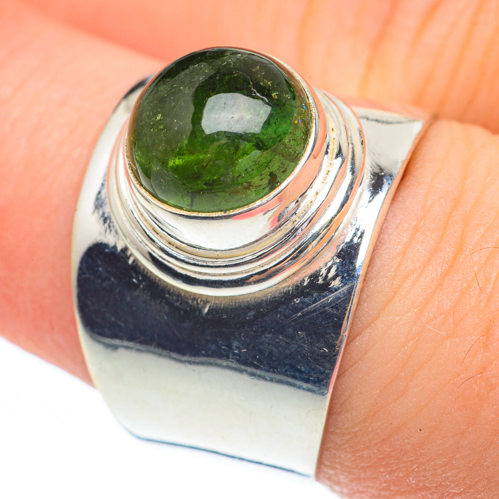 Green Tourmaline Rings handcrafted by Anasilvercos - RING61375