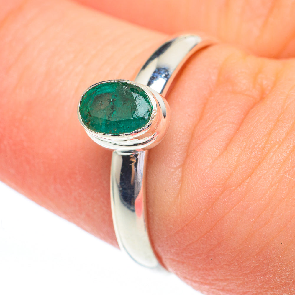 Zambian Emerald Rings handcrafted by Anasilvercos - RING61376