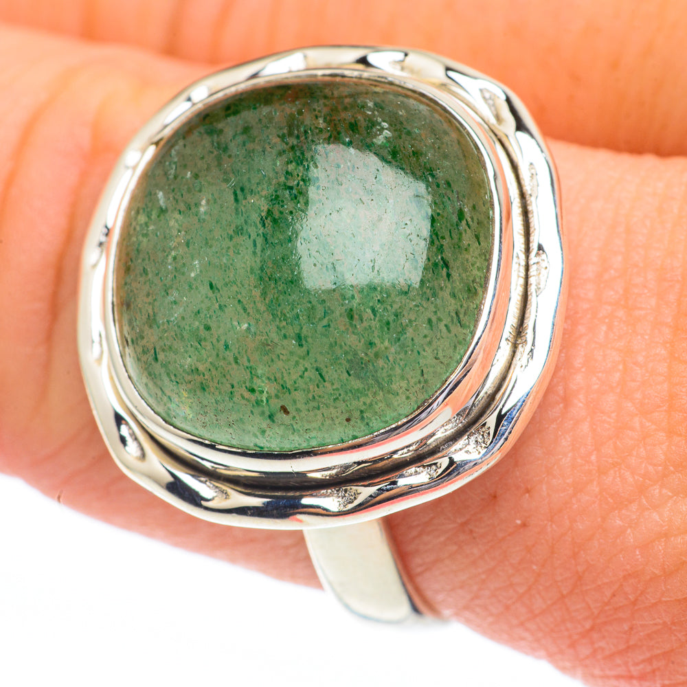 Green Aventurine Rings handcrafted by Anasilvercos - RING61380