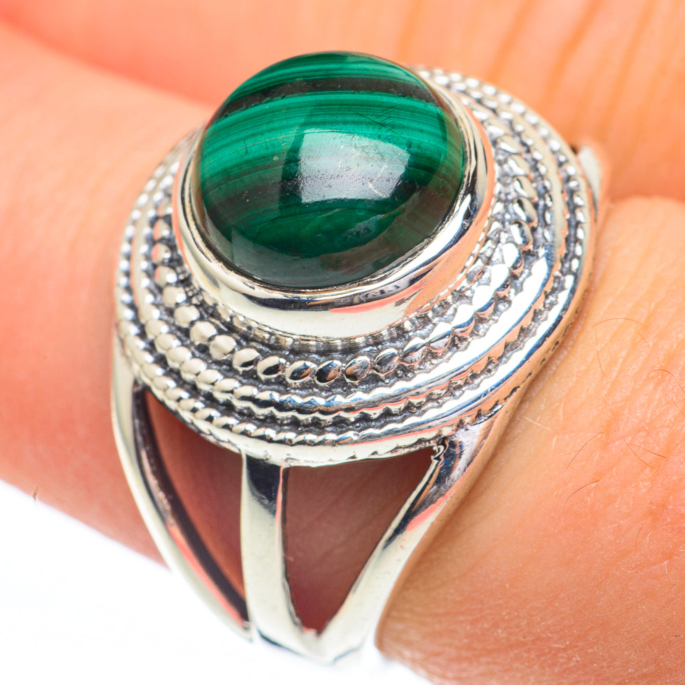 Malachite Rings handcrafted by Anasilvercos - RING61387