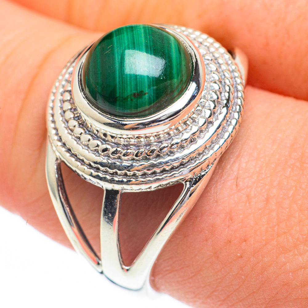 Malachite Rings handcrafted by Anasilvercos - RING61392