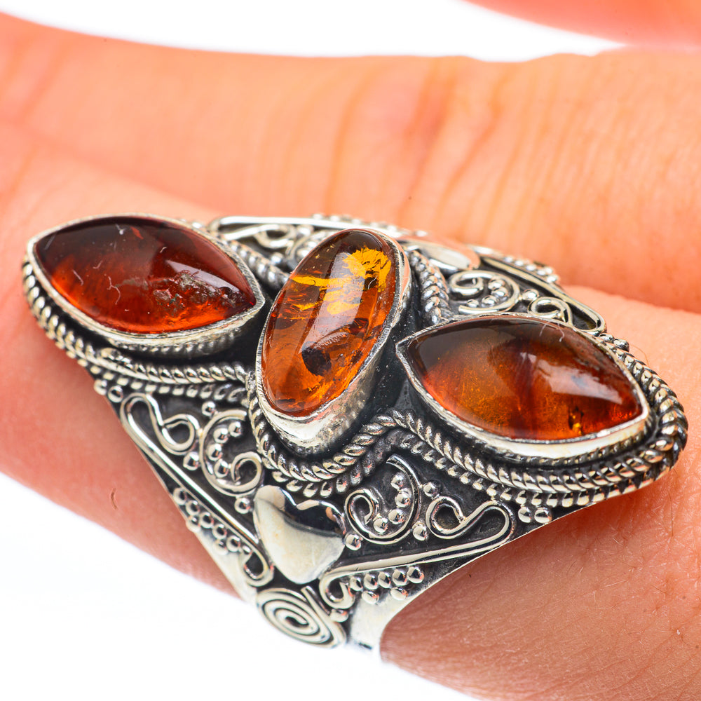 Baltic Amber Rings handcrafted by Anasilvercos - RING61403