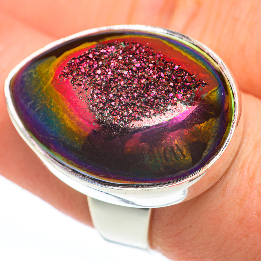 Titanium Druzy Rings handcrafted by Anasilvercos - RING61407