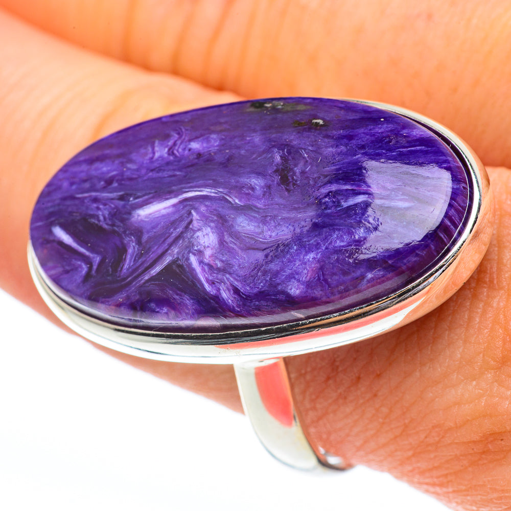 Charoite Rings handcrafted by Anasilvercos - RING61409