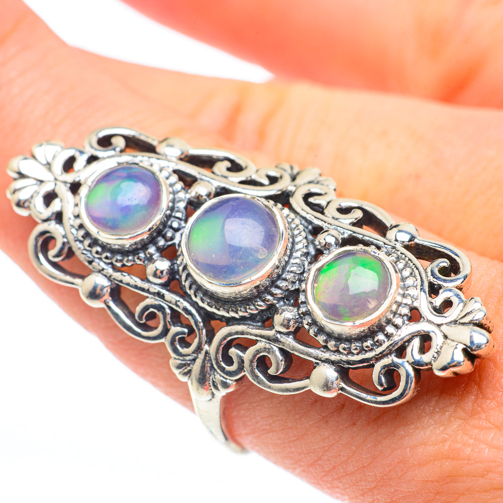 Ethiopian Opal Rings handcrafted by Anasilvercos - RING61444