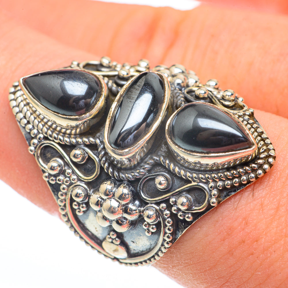Hematite Rings handcrafted by Anasilvercos - RING61448