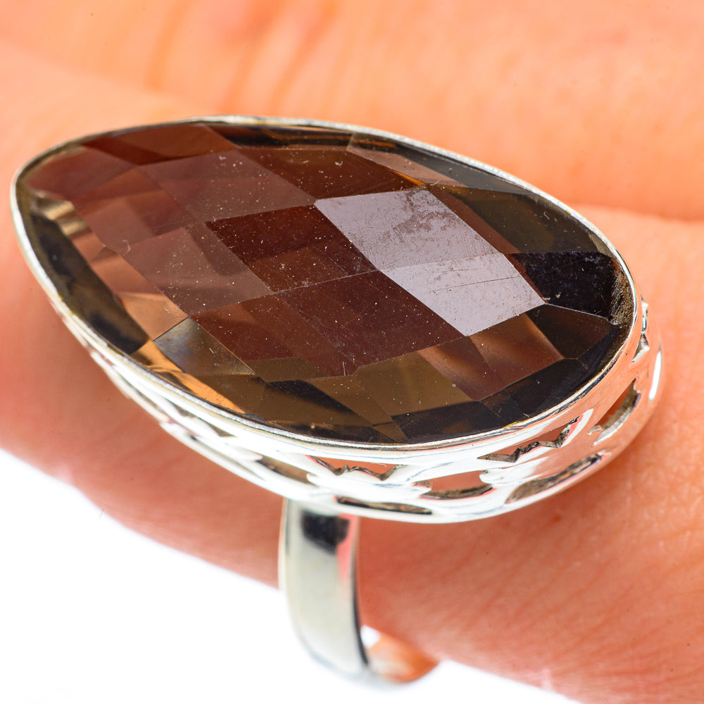 Smoky Quartz Rings handcrafted by Anasilvercos - RING61456