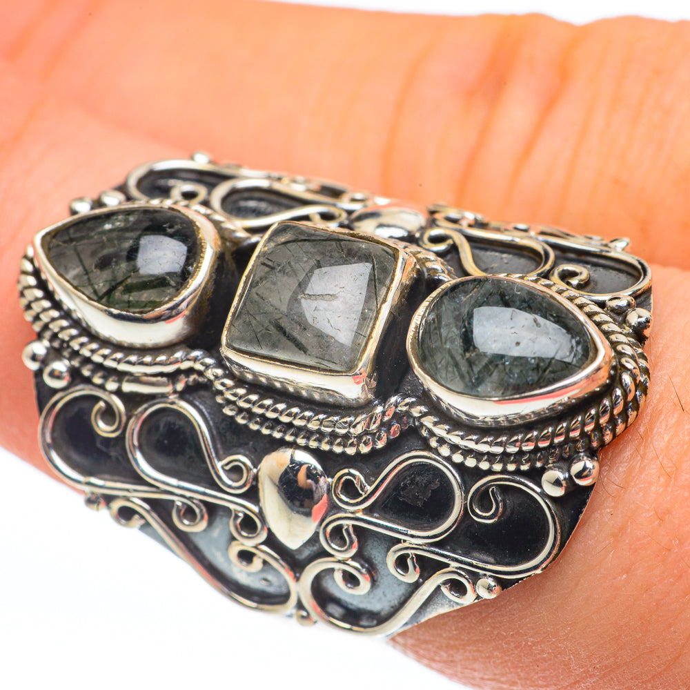 Tourmalinated Quartz Rings handcrafted by Anasilvercos - RING61500