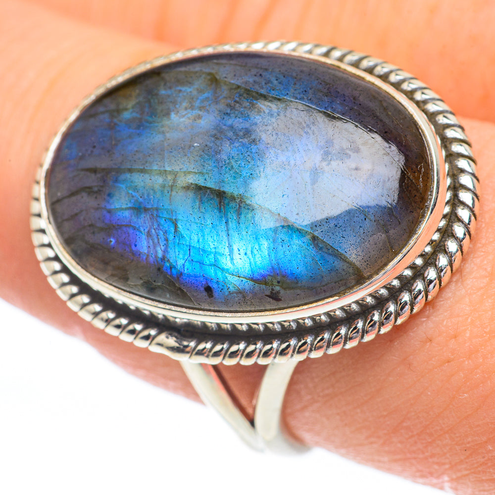 Labradorite Rings handcrafted by Anasilvercos - RING61507