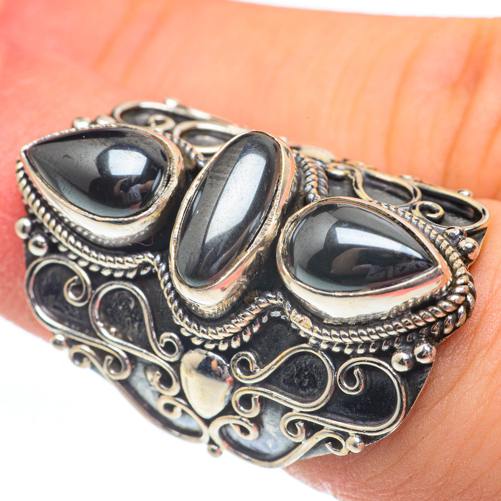Hematite Rings handcrafted by Anasilvercos - RING61512