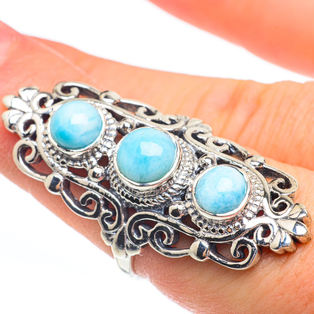 Larimar Rings handcrafted by Anasilvercos - RING61544