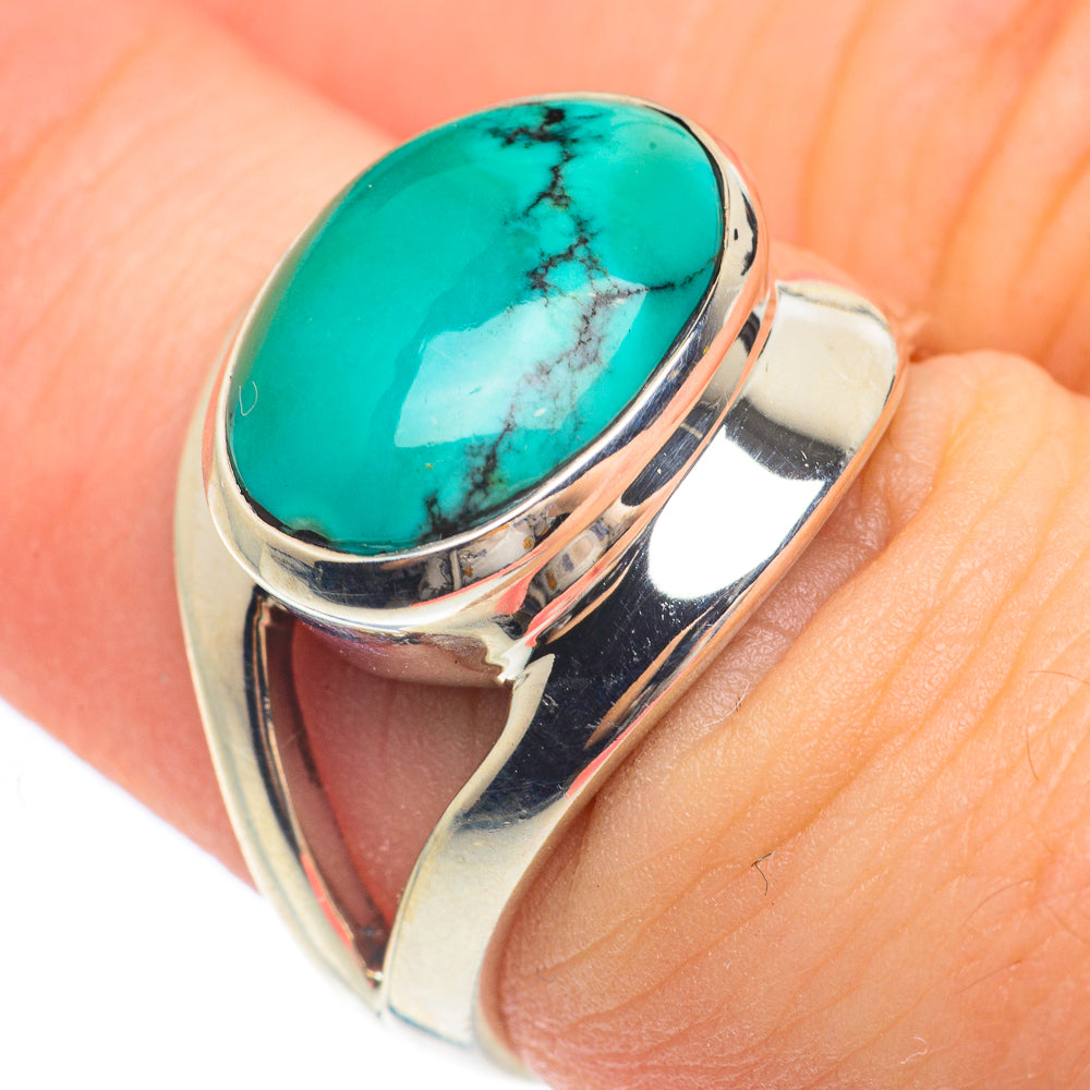 Tibetan Turquoise Rings handcrafted by Anasilvercos - RING61554