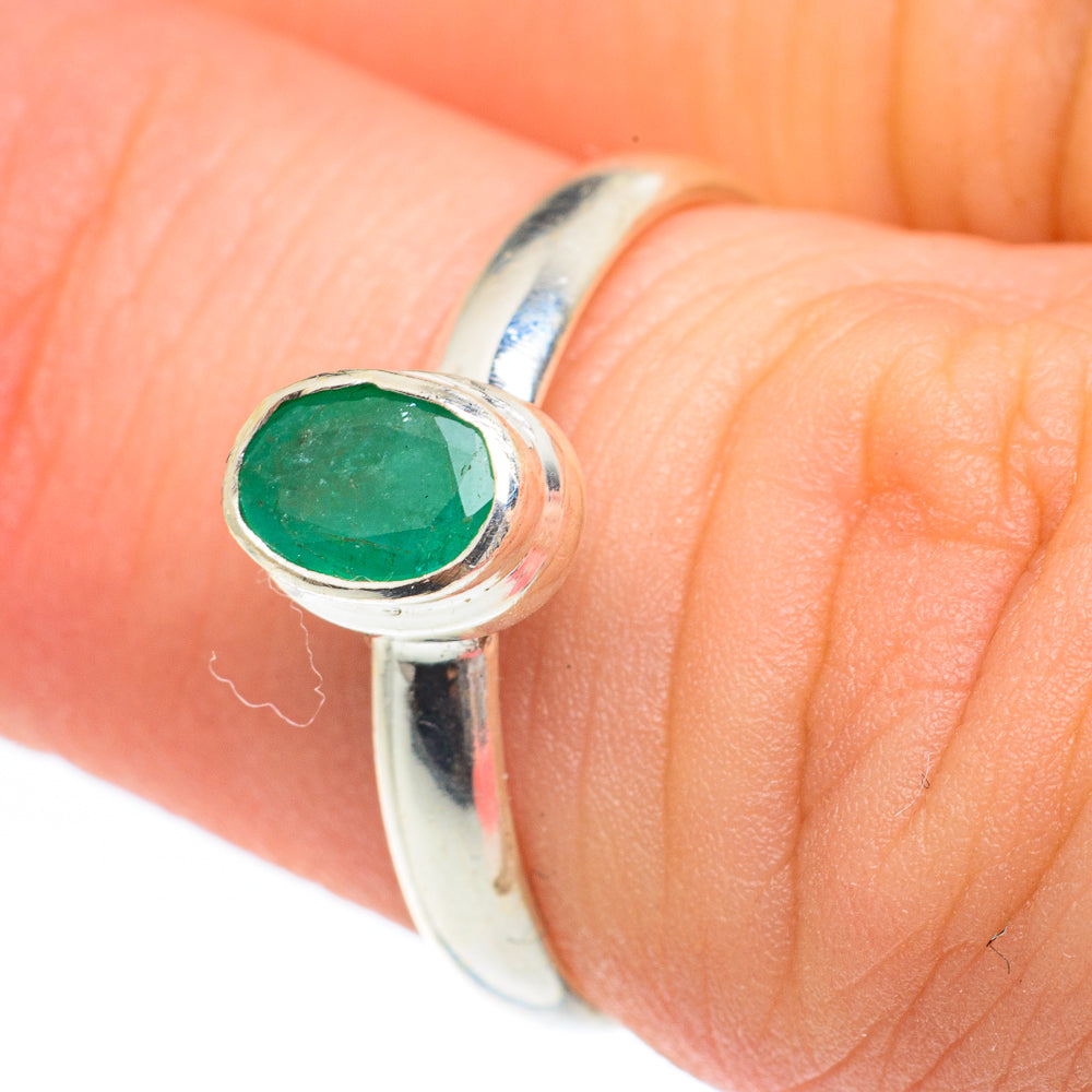 Zambian Emerald Rings handcrafted by Anasilvercos - RING61555
