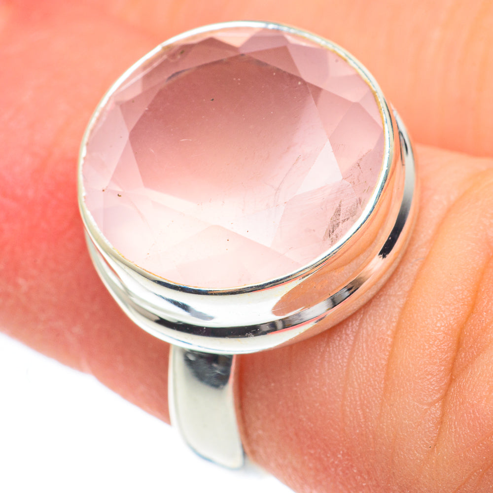 Rose Quartz Rings handcrafted by Anasilvercos - RING61560