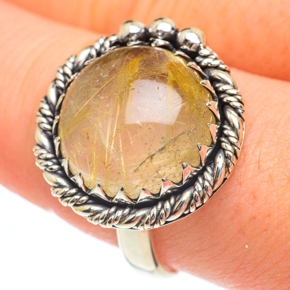 Rutilated Quartz Rings handcrafted by Anasilvercos - RING61567
