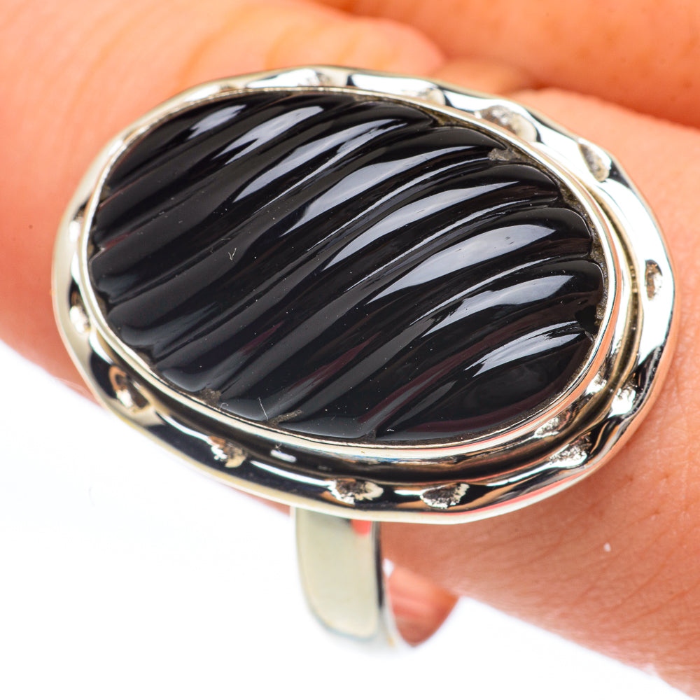 Black Onyx Rings handcrafted by Anasilvercos - RING61569
