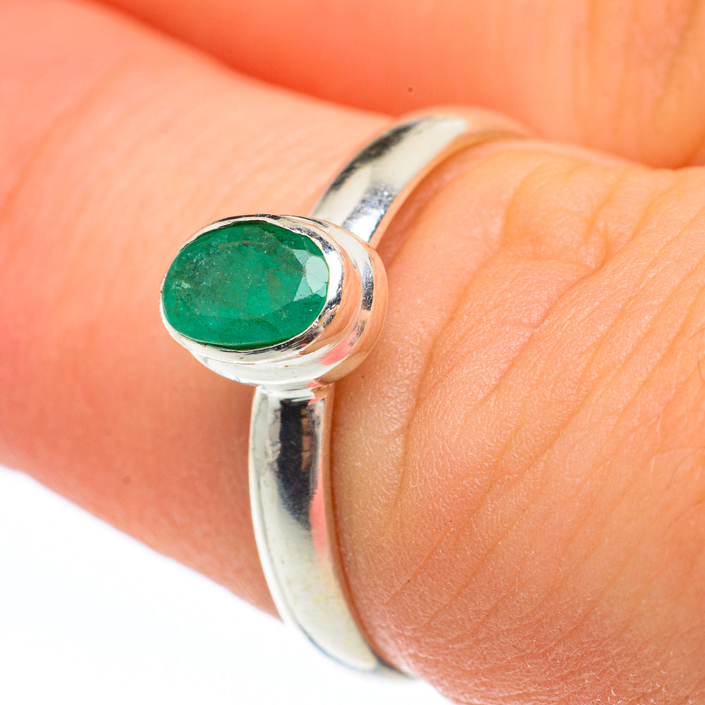 Zambian Emerald Rings handcrafted by Anasilvercos - RING61583