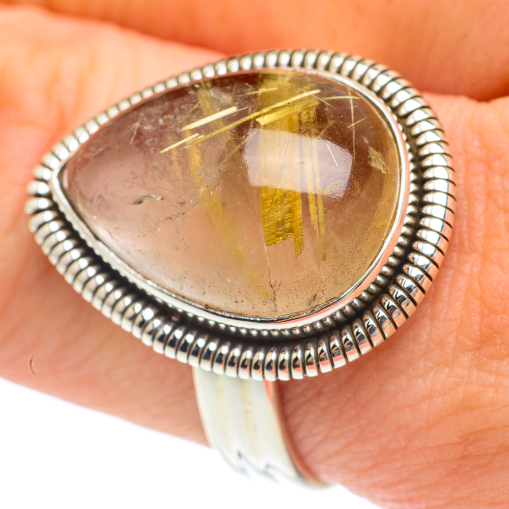 Rutilated Quartz Rings handcrafted by Anasilvercos - RING61594