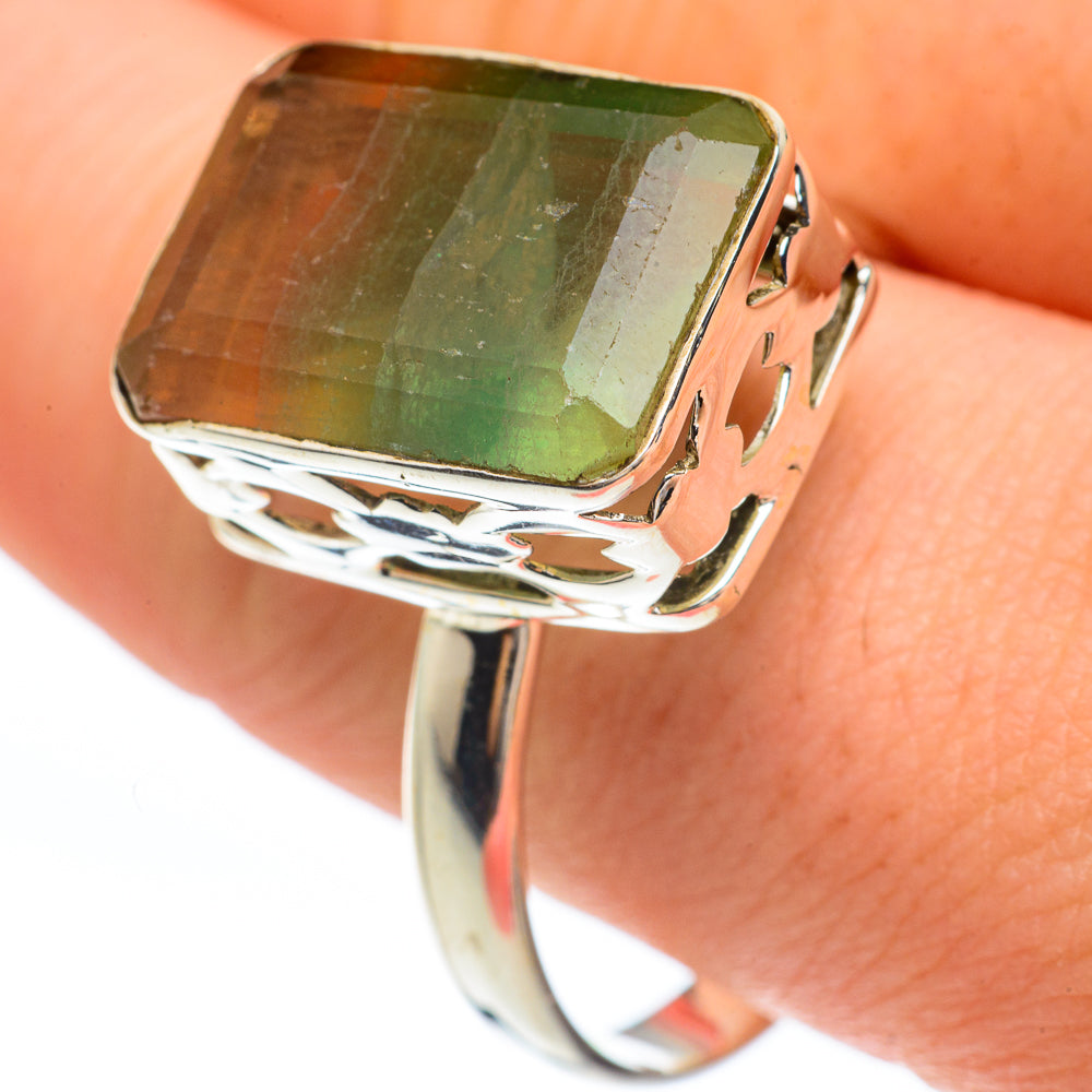 Green Fluorite Rings handcrafted by Anasilvercos - RING61600