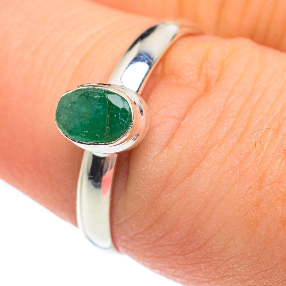 Zambian Emerald Rings handcrafted by Anasilvercos - RING61609