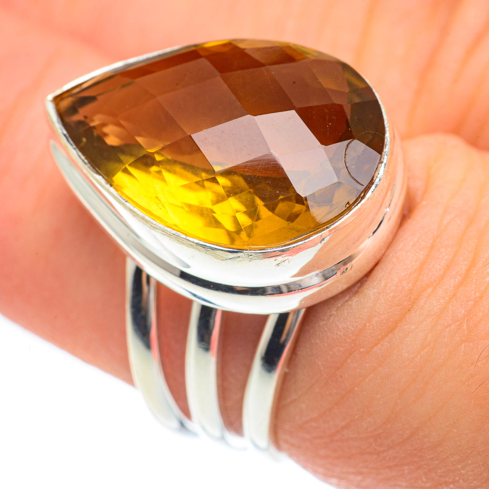Mandarin Citrine Rings handcrafted by Anasilvercos - RING61614