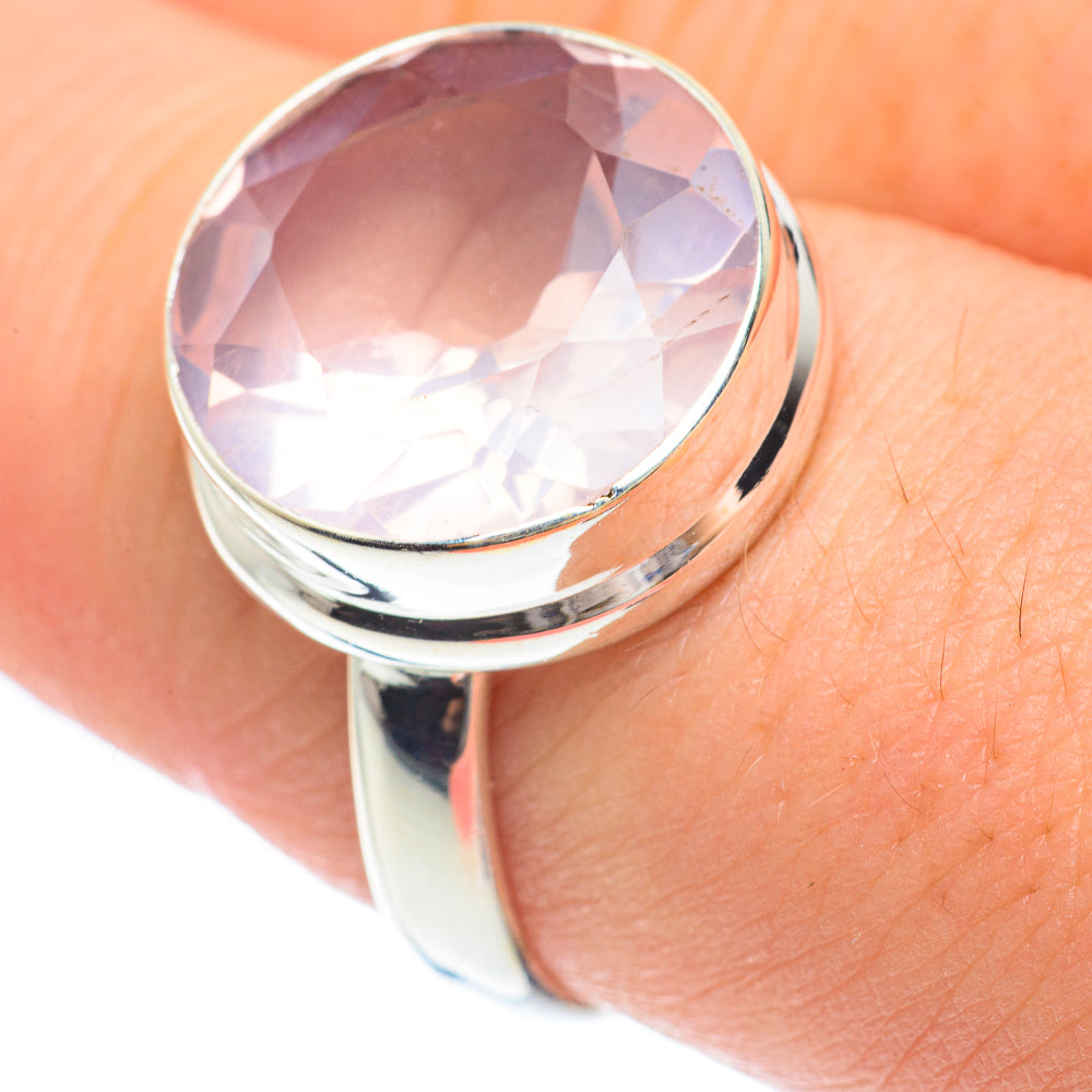 Rose Quartz Rings handcrafted by Anasilvercos - RING61616