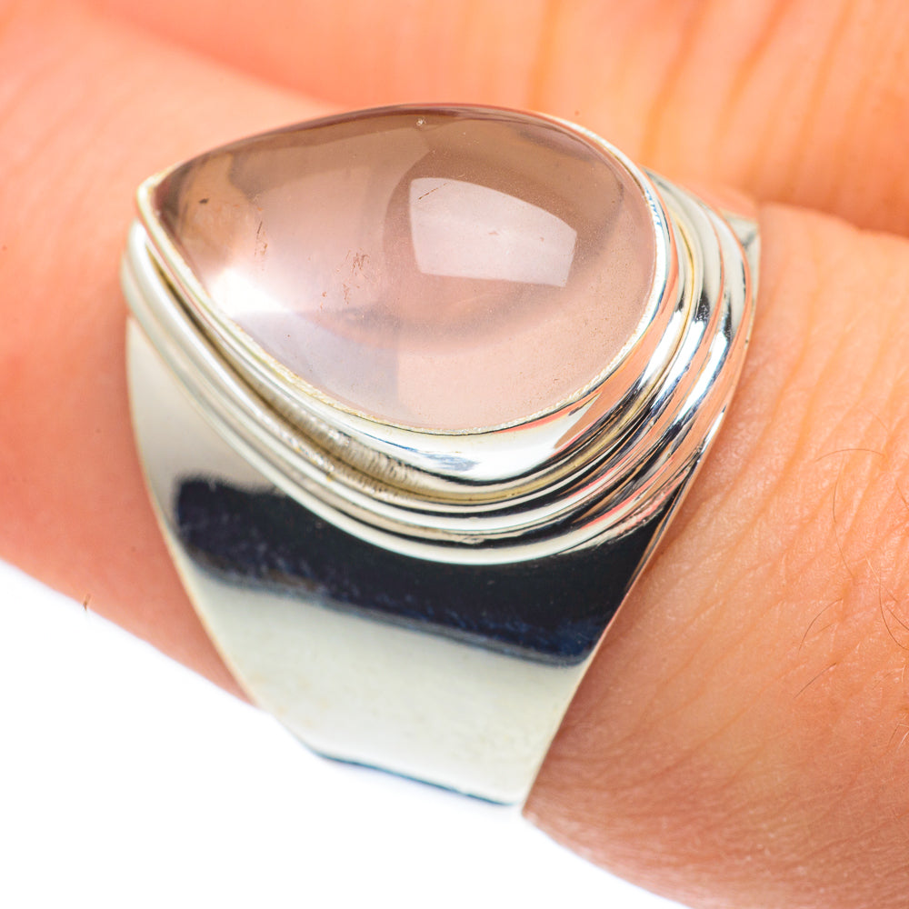 Rose Quartz Rings handcrafted by Anasilvercos - RING61617