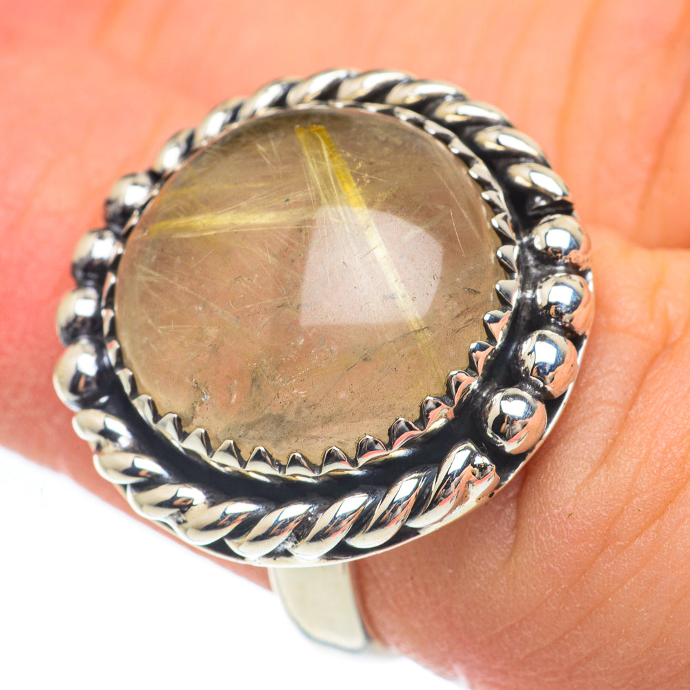 Rutilated Quartz Rings handcrafted by Anasilvercos - RING61622