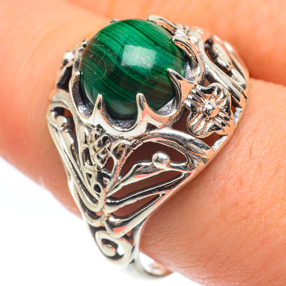 Malachite Rings handcrafted by Anasilvercos - RING61634