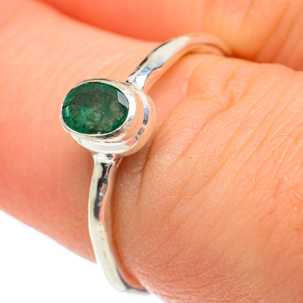 Zambian Emerald Rings handcrafted by Anasilvercos - RING61635
