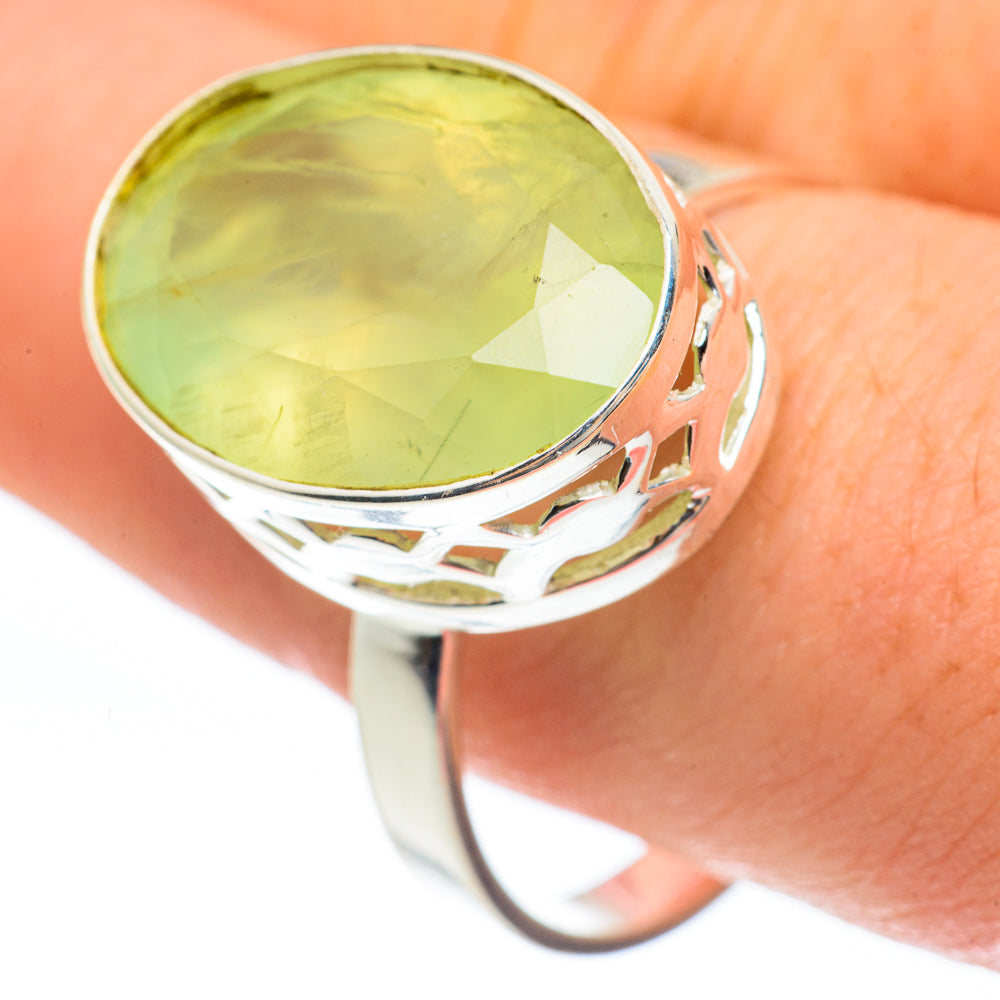 Prehnite Rings handcrafted by Anasilvercos - RING61636