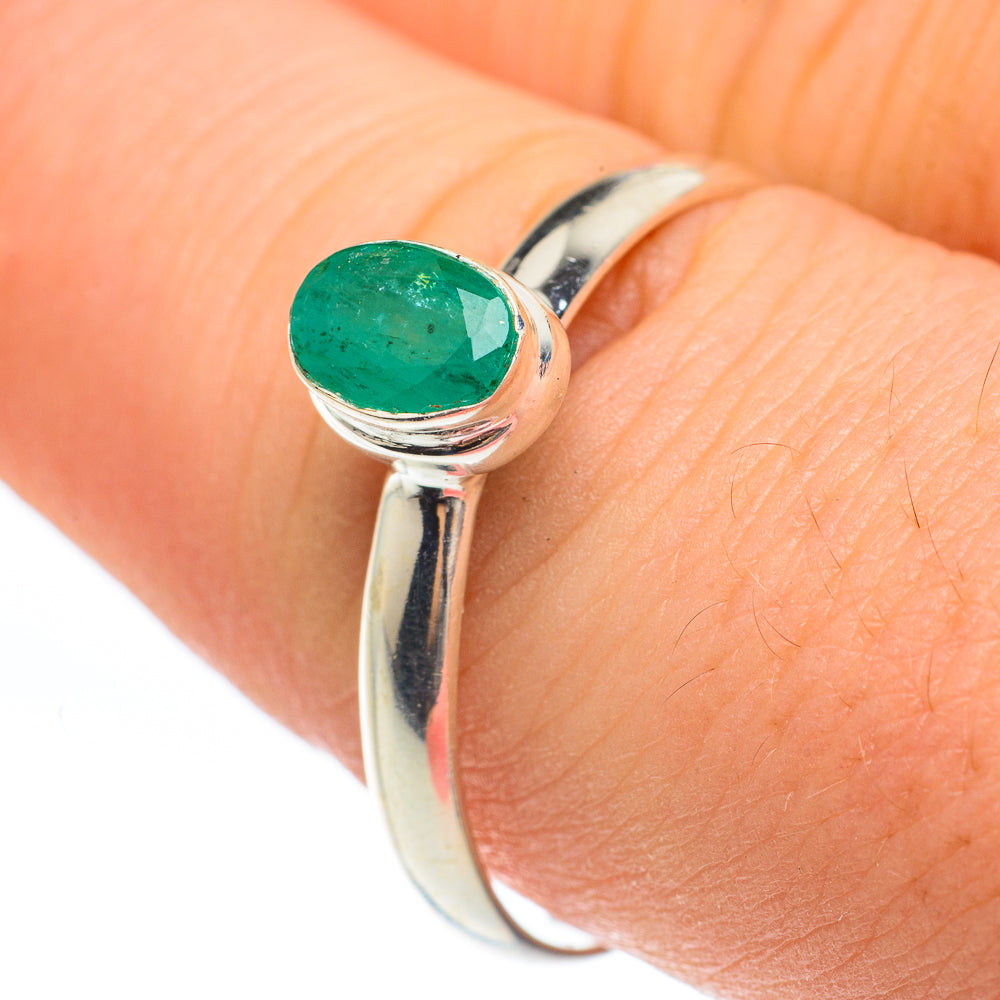 Zambian Emerald Rings handcrafted by Anasilvercos - RING61637