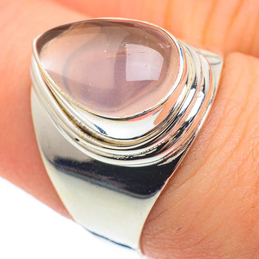 Rose Quartz Rings handcrafted by Anasilvercos - RING61641