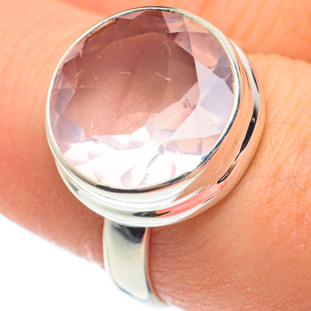 Rose Quartz Rings handcrafted by Anasilvercos - RING61643