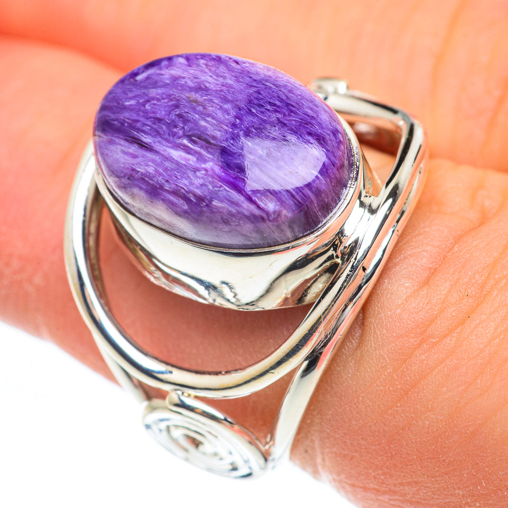 Charoite Rings handcrafted by Anasilvercos - RING61644
