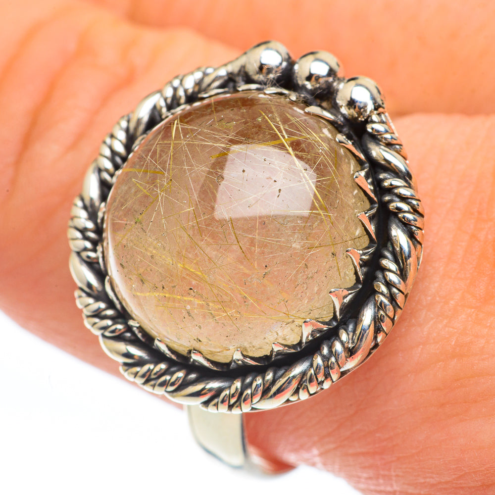 Rutilated Quartz Rings handcrafted by Anasilvercos - RING61646