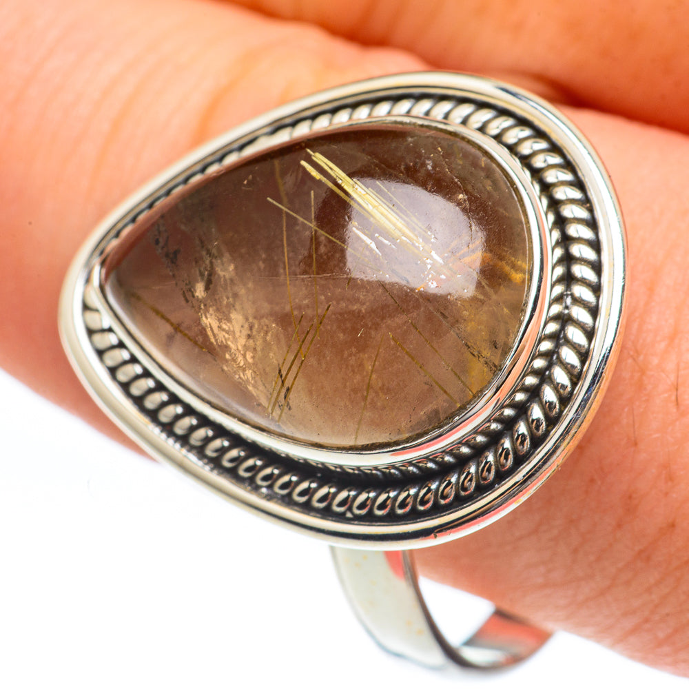 Rutilated Quartz Rings handcrafted by Anasilvercos - RING61647